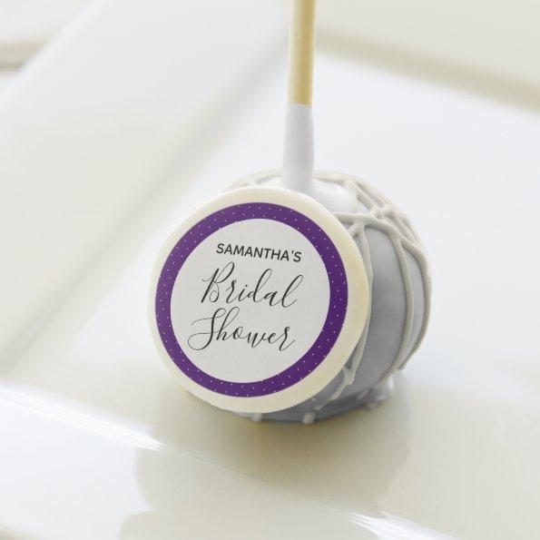 Purple Stylish Bridal Shower Cake Pops