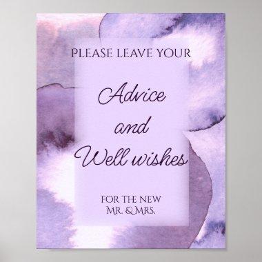 Purple violet Advice and Well wishes  Poster