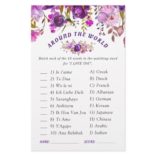 Purple Violet Floral Greenery  Game