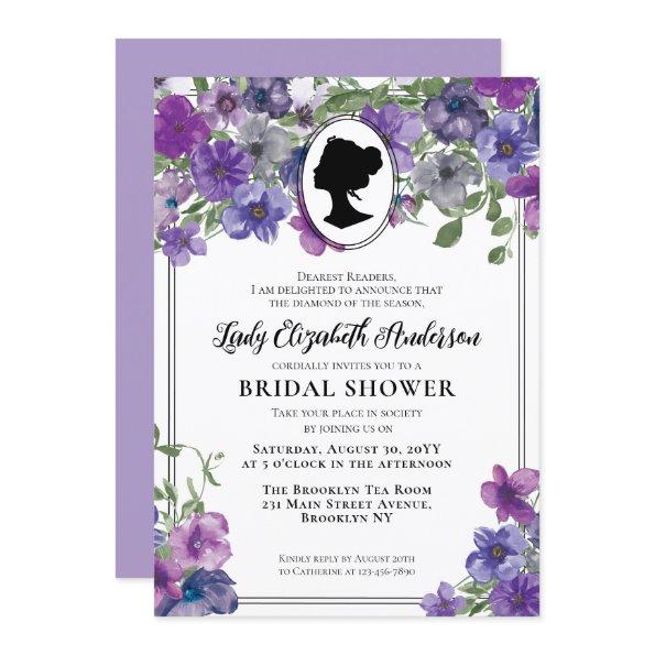 Purple Violet Florals Regency Era