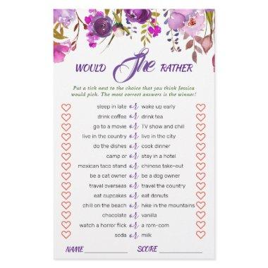 Purple Violet Peony Floral  Game