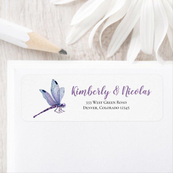 Purple Wedding Address Labels
