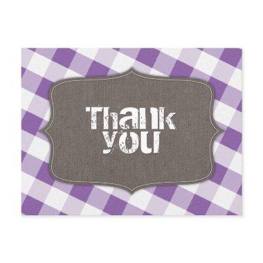 Purple & White Gingham Canvas Thank You Post