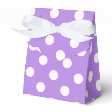 Purple & White Polka Dots Birthday Party Favor Boxes