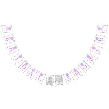 Purple white posy  photo bunting bunting flags