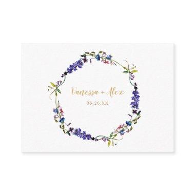 Purple wildflower Honeymoon Fund  Enclosure