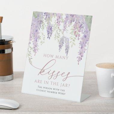 Purple Wisteria How Many Kisses Are In The Jar Pedestal Sign