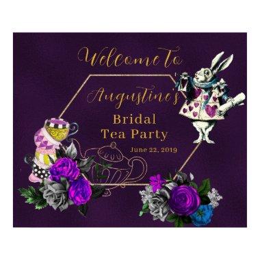 Purple Wonderland Bridal Tea Welcome Poster