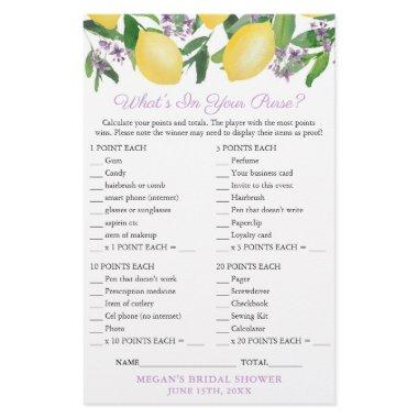 Purse Scavenger Game  For Lemons  Flyer