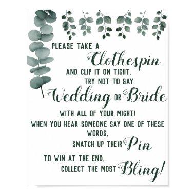 Put a Clothespin  Game Sign