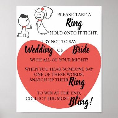 Put a Ring on Bridal Shower Game Sign