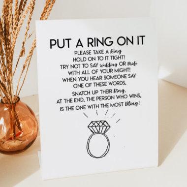 Put A Ring On It Bridal Shower Game Activity Sign
