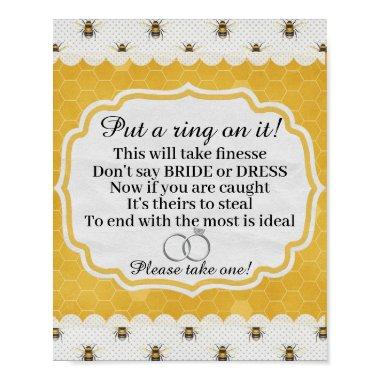 Put A Ring On It Bridal Shower Game Poster