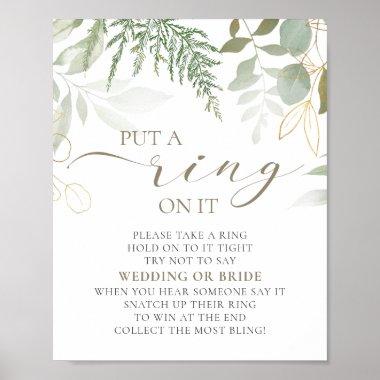 Put A Ring On It Bridal Shower Game Poster