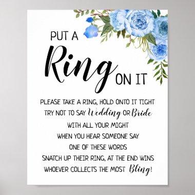 Put a Ring on it bridal shower wedding game sign