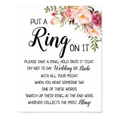 Put a Ring on it  wedding game sign