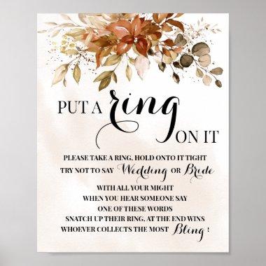 Put a Ring on it Fall Bridal Shower game sign