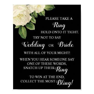 Put a Ring on White Roses  Game Sign