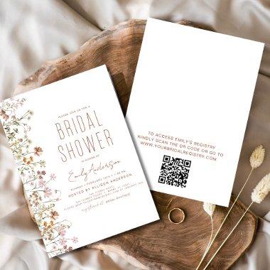 QR Code Boho Wildflower