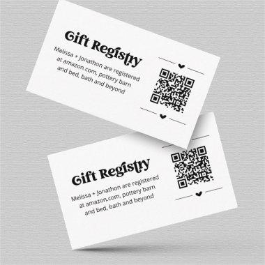 QR Code Gift Registry Invitations Insert