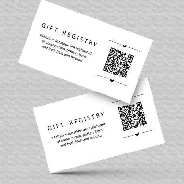 QR Code Gift Registry Invitations Insert