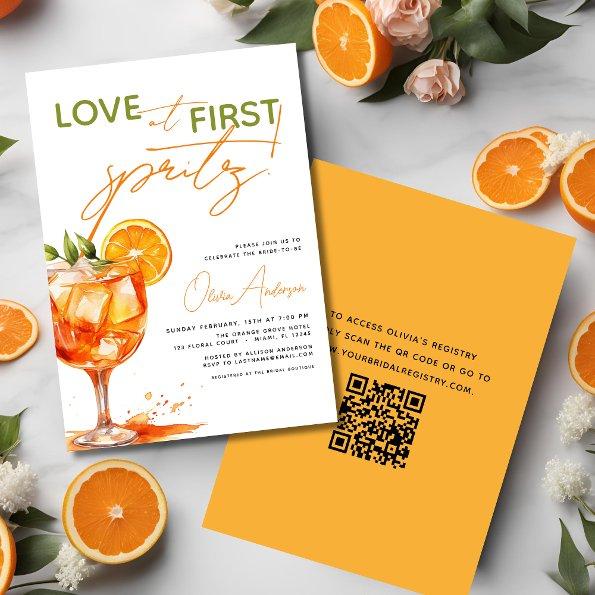 QR Code Love at First Spritz Orange