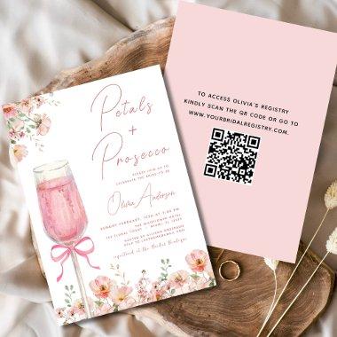 QR Code Petals & Prosecco Pink Bow