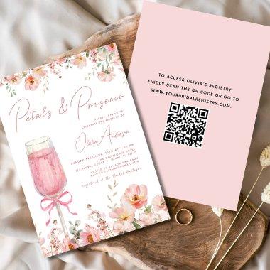 QR Code Petals & Prosecco Pink Bow