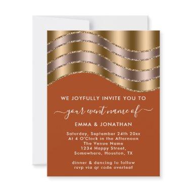 QR Code Wedding  Rose Blush Coral