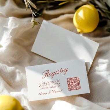 QR Code Wedding Registry Ivory Enclosure
