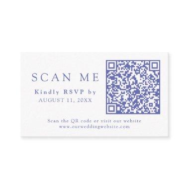 QR Code & Wedding Website Periwinkle Wedding RSVP Enclosure