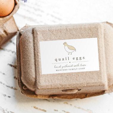 Quail Egg Carton Label Personalize for Farm, Coop