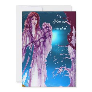 QUEEN GUINEVERE Aqua Blue,Teal Invitations