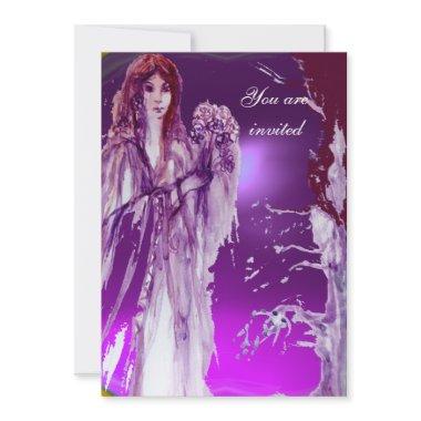 QUEEN GUINEVERE purple fuchsia red white Invitations