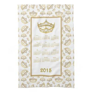Queen of Hearts tiara 2015 calendar kitchen towel