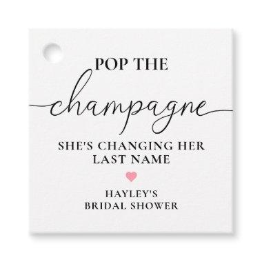 Quinn Floral Pop the Champagne  Favor Tags