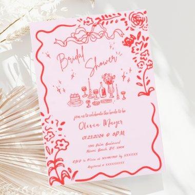 Quirky Hand Drawn Bow Scribble Wavy