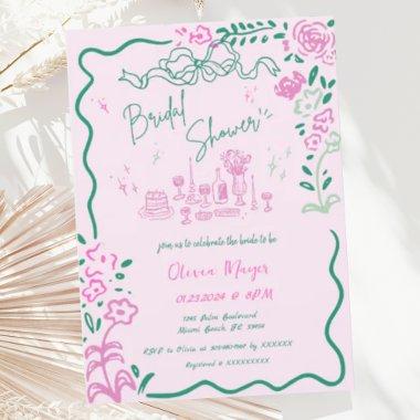 Quirky Hand Drawn Bow Scribble Wavy