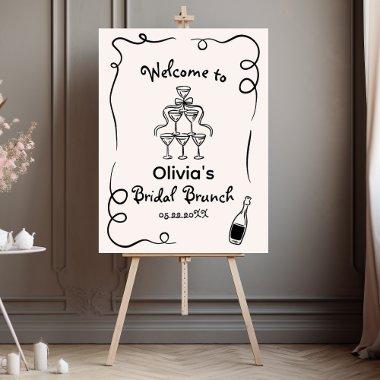 Quirky Hand Drawn Whimsical Bridal Brunch Shower Foam Board