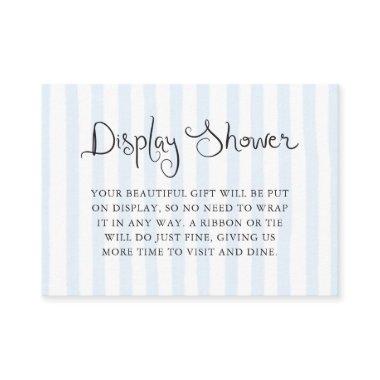 Quirky Handwritten Blue Stripes Display Shower Enclosure