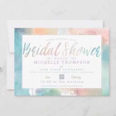 Quite Simply Watercolor Bridal Shower Invite