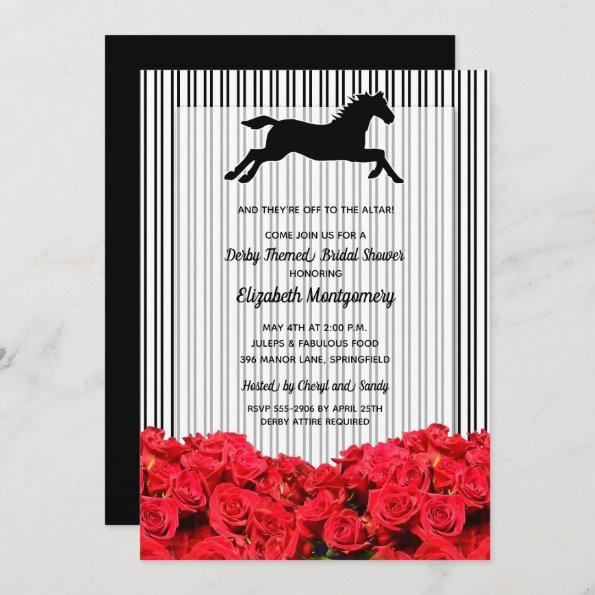Race Horse Roses Derby Bridal Invitations