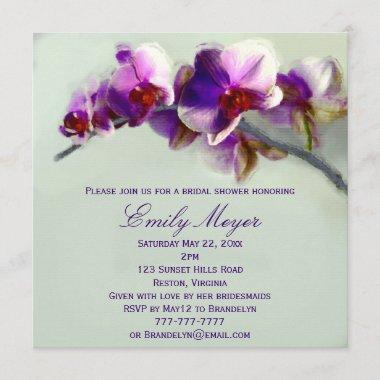Radiant Orchid Painting Bridal Shower Invitations