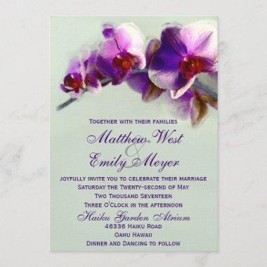 Radiant Orchid Painting Wedding Invitations