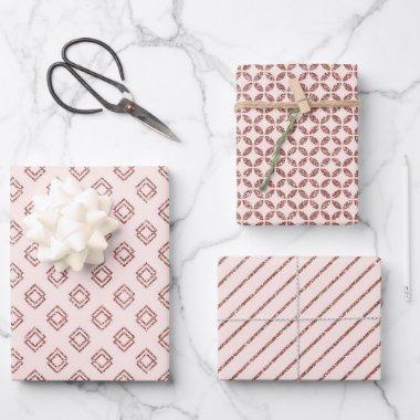 Radiant Rose Gold Wrapping Paper Sheets