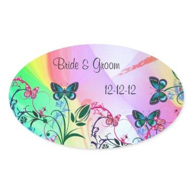 RAINBOW COLORED ENVELOPE SEAL STICKERS