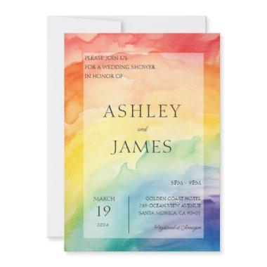 Rainbow Gay Lesbian LGBTQ Wedding Couples Shower