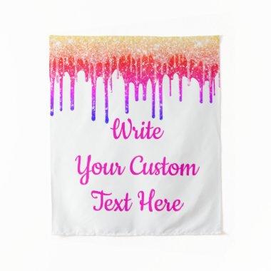 Rainbow Glitter Birthday Photo Booth Prop Backdrop