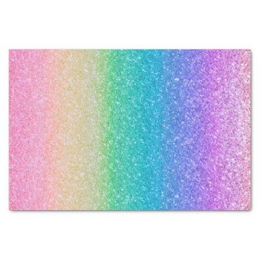 Rainbow Glitter Sparkle Pretty Birthday Party Tissue Paper