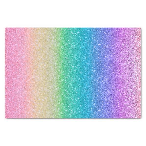 Rainbow Glitter Sparkle Pretty Birthday Party Tissue Paper
